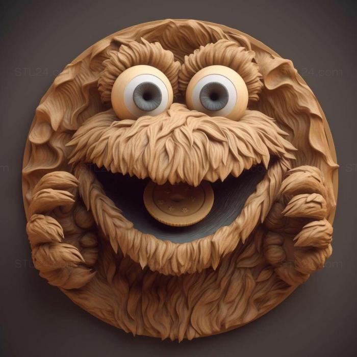 Characters (st cookie monster 4, HERO_208) 3D models for cnc
